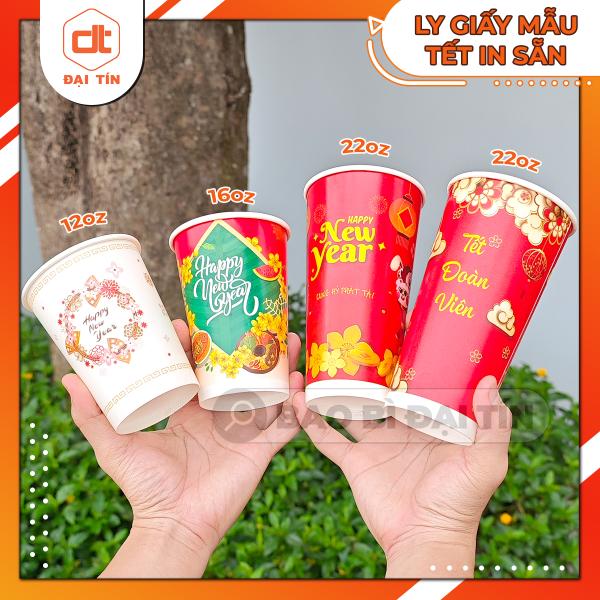 LY ( CỐC ) GIẤY TẾT NĂM 2025 ( MẪU NGẪU NHIÊN )