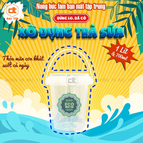 XÔ TRÀ SỮA 700ML, 1000ML
