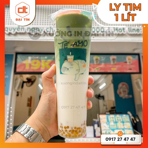 HOT : LY ( CỐC ) TIM TRONG VÀ NHÁM 1000ML