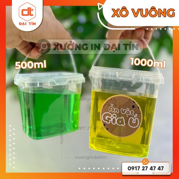 XÔ VUÔNG TRÀ SỮA 700ML, 1000ML
