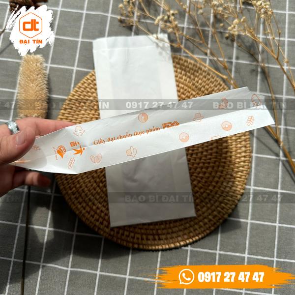 TÚI GIẤY KRAFT BÁNH MÌ MÀU TRẮNG