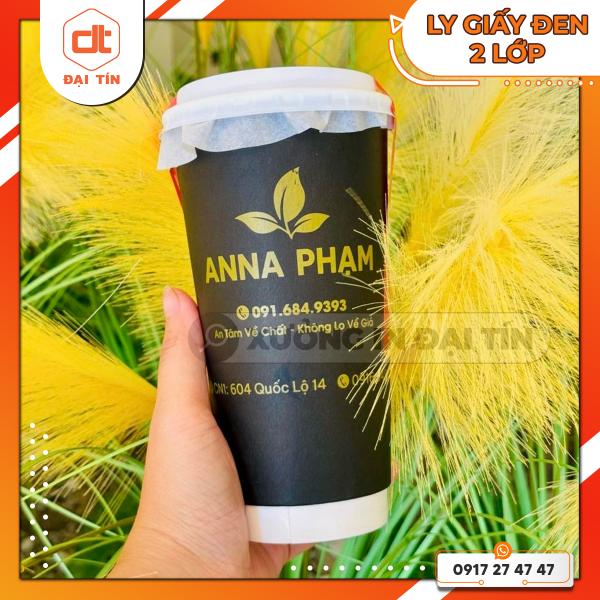 LY ( CỐC ) GIẤY KRAFT ĐEN 2 LỚP 12OZ (360ML), 16OZ (470ML), 22OZ (650ML)