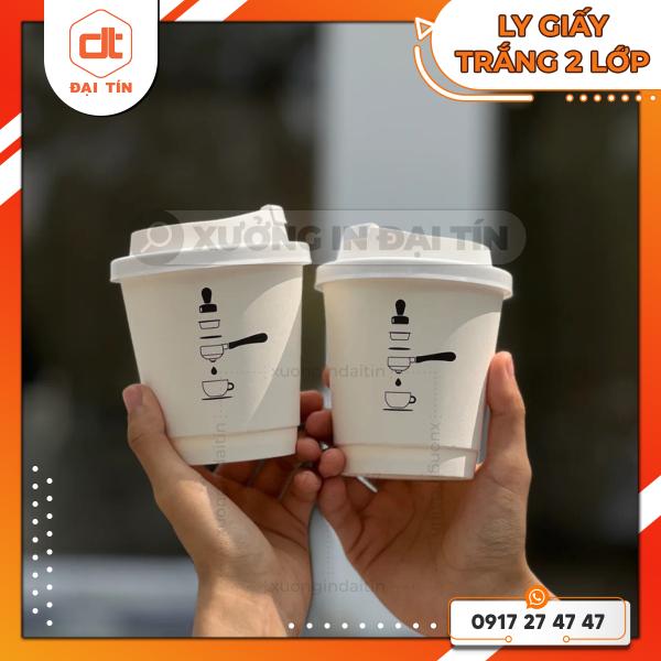 LY ( CỐC ) GIẤY KRAFT TRẮNG 2 LỚP 12OZ (360ML), 16OZ (470ML), 22OZ (650ML)