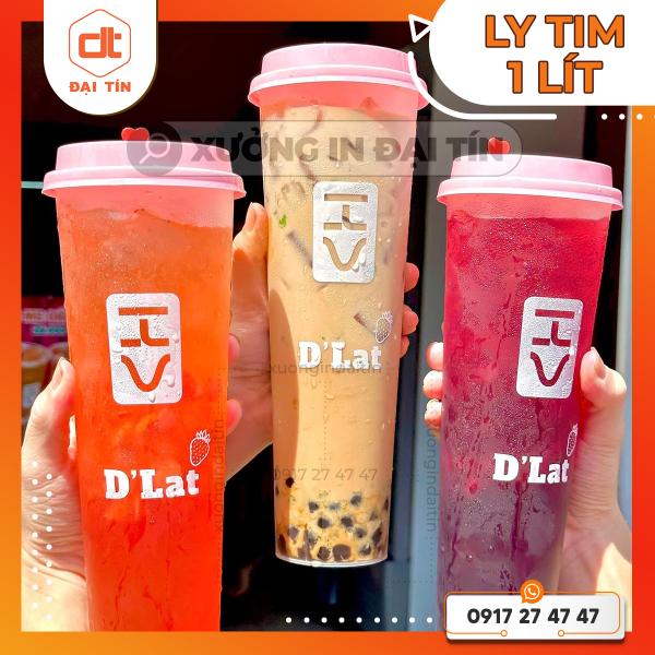 HOT : LY ( CỐC ) TIM TRONG VÀ NHÁM 1000ML
