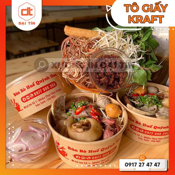 TÔ GIẤY KRAFT NÂU 750ML, 1000ML