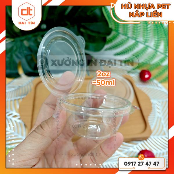HỦ NHỰA PET NẮP LIỀN 50ML VÀ 100ML