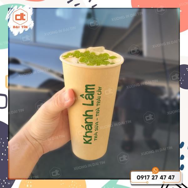 LY ( CỐC ) GIẤY KRAFT NÂU IN 1 LỚP 360ML (12oz), 470ML (16oz), 680ML (22oz)
