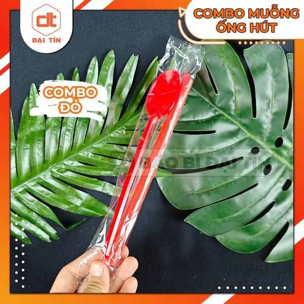 COMBO MUỖNG 20CM + ỐNG HÚT PHI 12