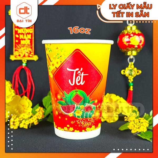 LY ( CỐC ) GIẤY TẾT NĂM 2025 ( MẪU NGẪU NHIÊN )