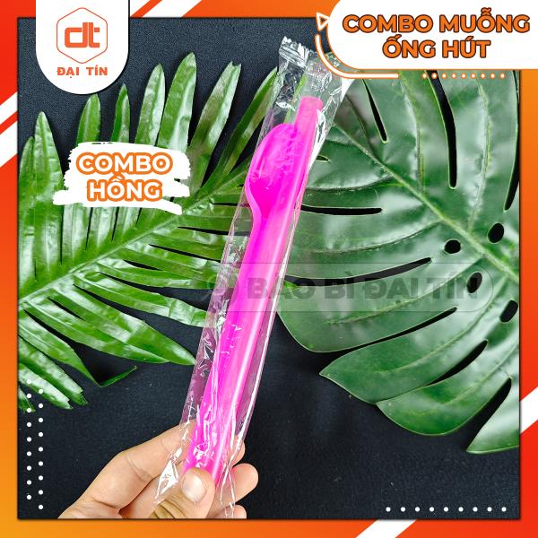 COMBO MUỖNG 20CM + ỐNG HÚT PHI 12