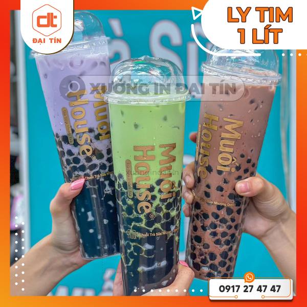 HOT : LY ( CỐC ) TIM TRONG VÀ NHÁM 1000ML