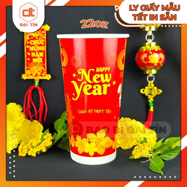 LY ( CỐC ) GIẤY TẾT NĂM 2025 ( MẪU NGẪU NHIÊN )