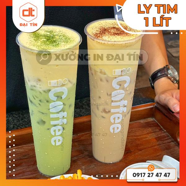 HOT : LY ( CỐC ) TIM TRONG VÀ NHÁM 1000ML