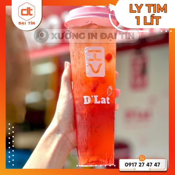HOT : LY ( CỐC ) TIM TRONG VÀ NHÁM 1000ML