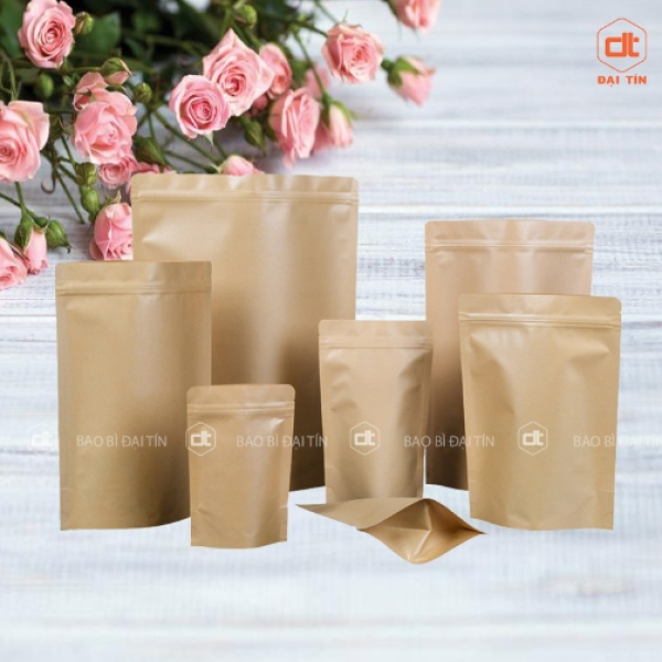 TÚI ZIPPER GIẤY KRAFT 1 MẶT TRONG