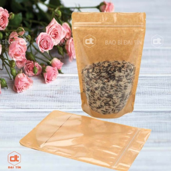TÚI ZIPPER GIẤY KRAFT 1 MẶT TRONG