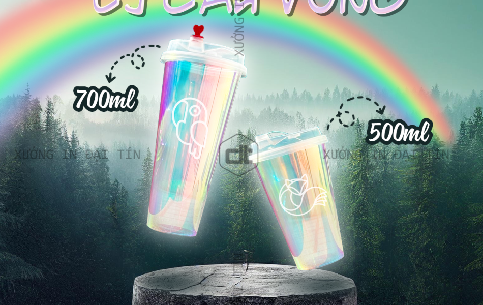 LY ( CỐC ) CẦU VỒNG HOT TREND 500ML, 700ML