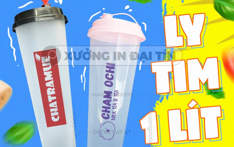 HOT : LY ( CỐC ) TIM TRONG VÀ NHÁM 1000ML