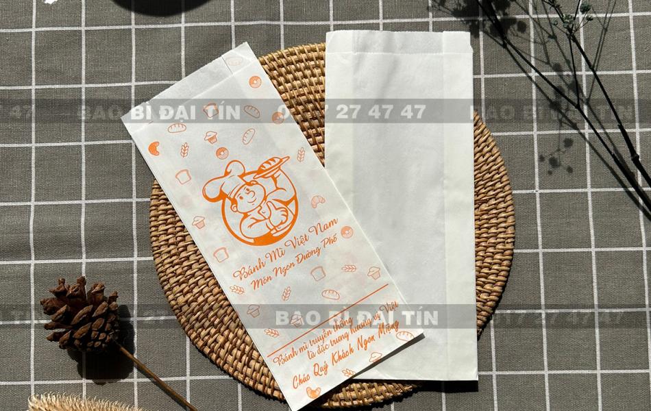 TÚI GIẤY KRAFT BÁNH MÌ MÀU TRẮNG