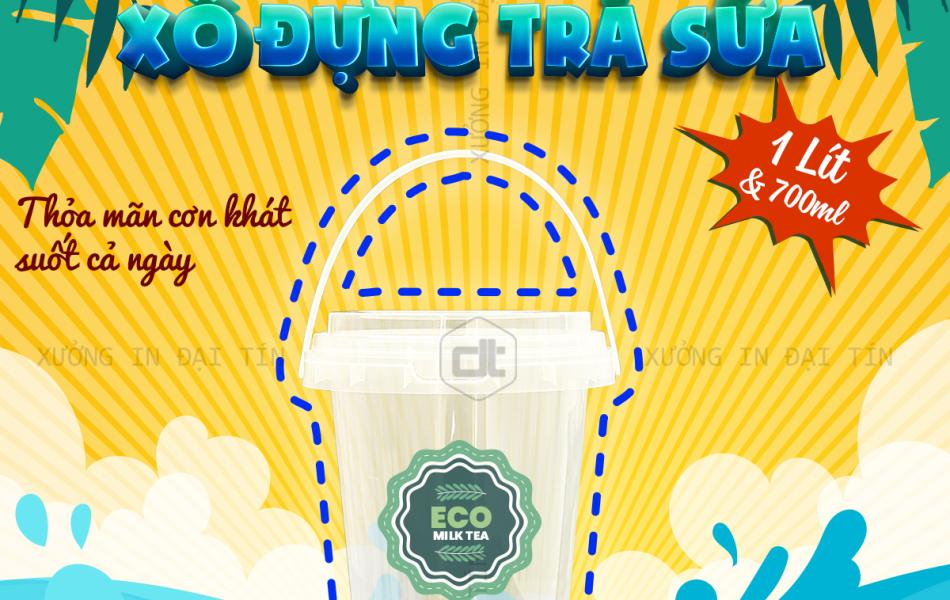 XÔ TRÀ SỮA 700ML, 1000ML