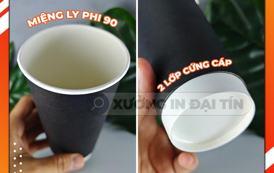 LY ( CỐC ) GIẤY KRAFT ĐEN 2 LỚP 12OZ (360ML), 16OZ (470ML), 22OZ (650ML)