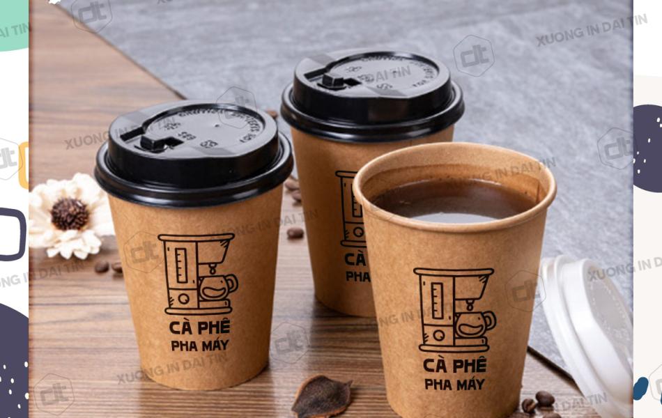LY ( CỐC ) GIẤY KRAFT NÂU IN 1 LỚP 360ML (12oz), 470ML (16oz), 680ML (22oz)