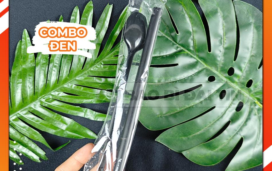 COMBO MUỖNG 20CM + ỐNG HÚT PHI 12