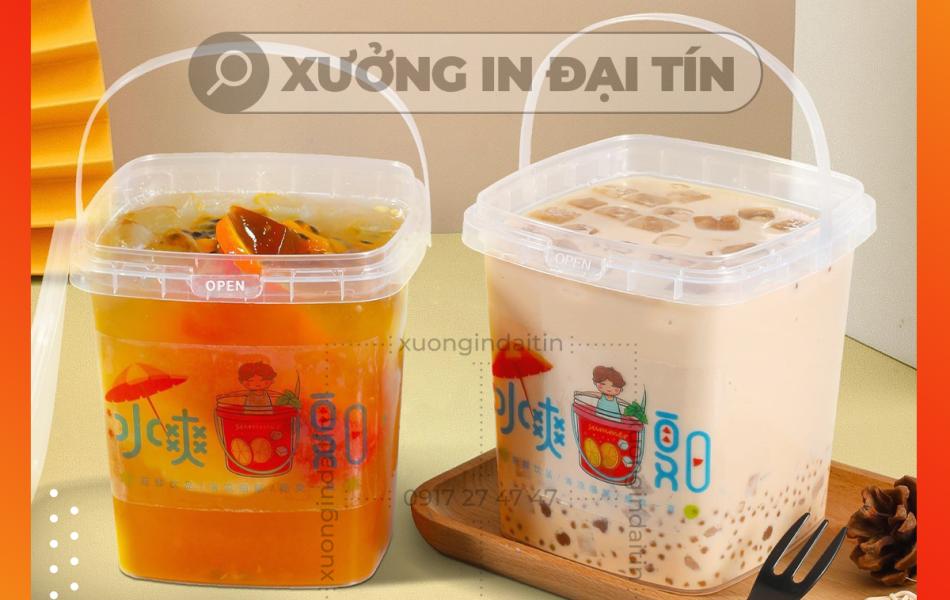 XÔ VUÔNG TRÀ SỮA 700ML, 1000ML