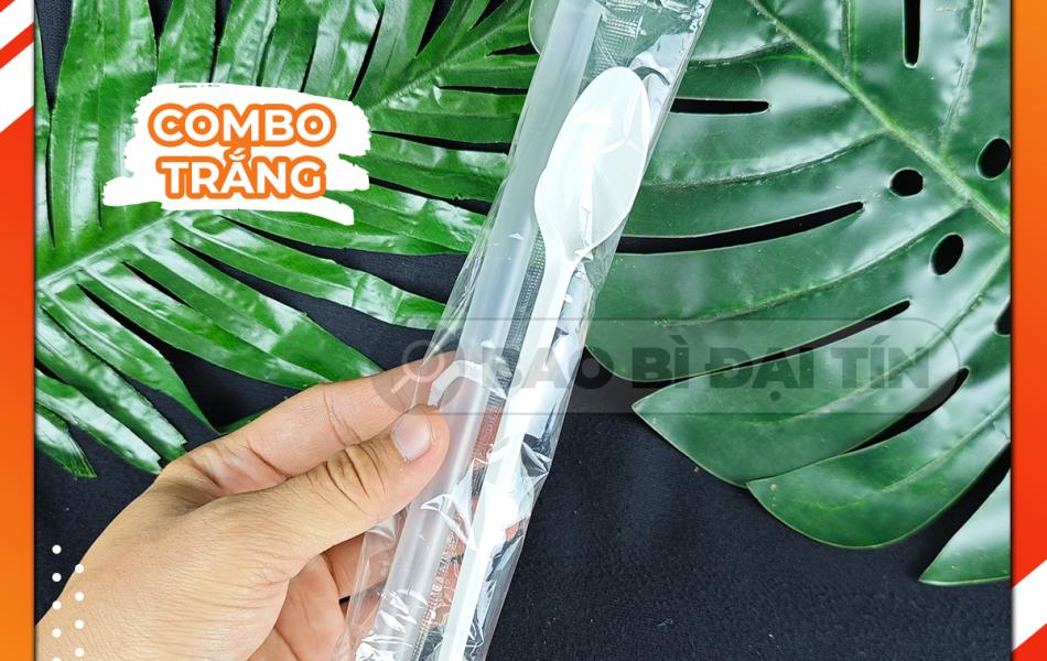 COMBO MUỖNG 20CM + ỐNG HÚT PHI 12
