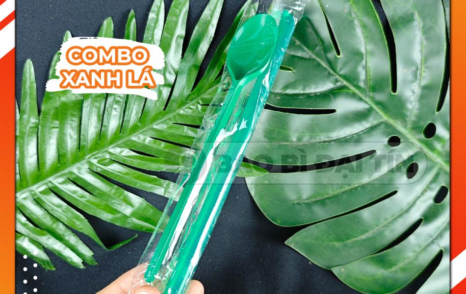 COMBO MUỖNG 20CM + ỐNG HÚT PHI 12