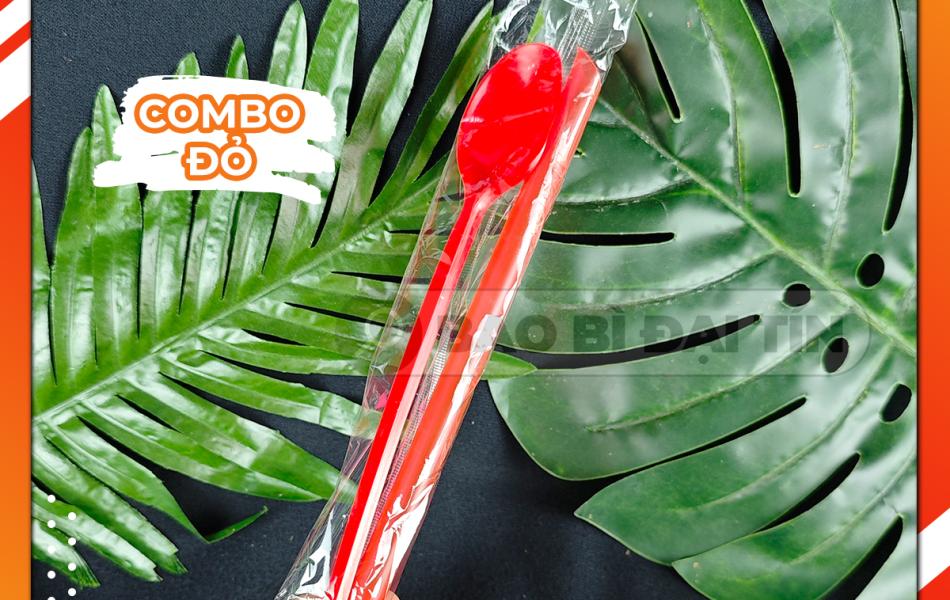 COMBO MUỖNG 20CM + ỐNG HÚT PHI 12