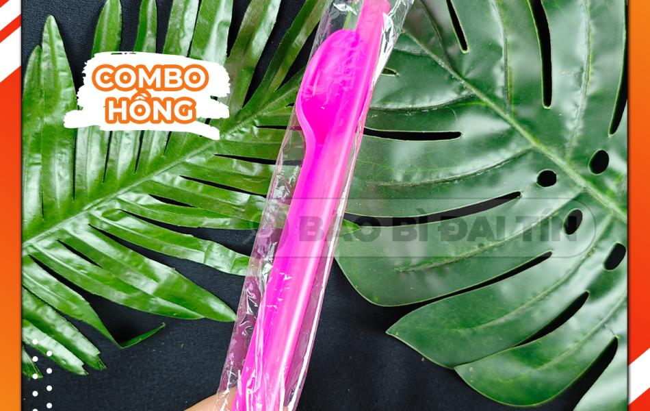 COMBO MUỖNG 20CM + ỐNG HÚT PHI 12