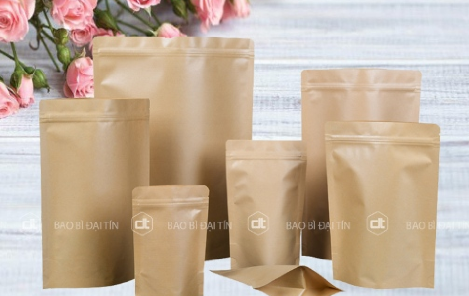 TÚI ZIPPER GIẤY KRAFT 1 MẶT TRONG