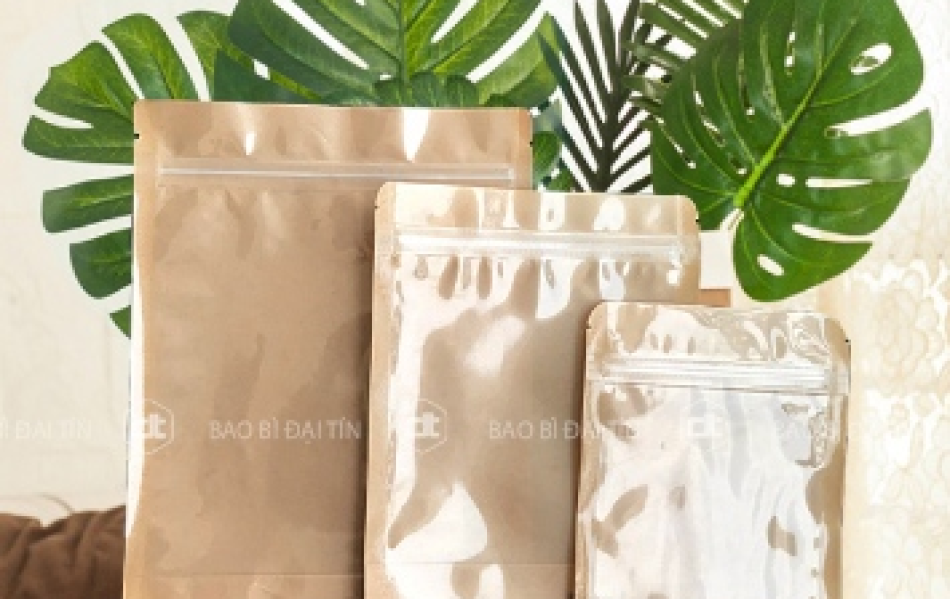 TÚI ZIPPER GIẤY KRAFT 1 MẶT TRONG