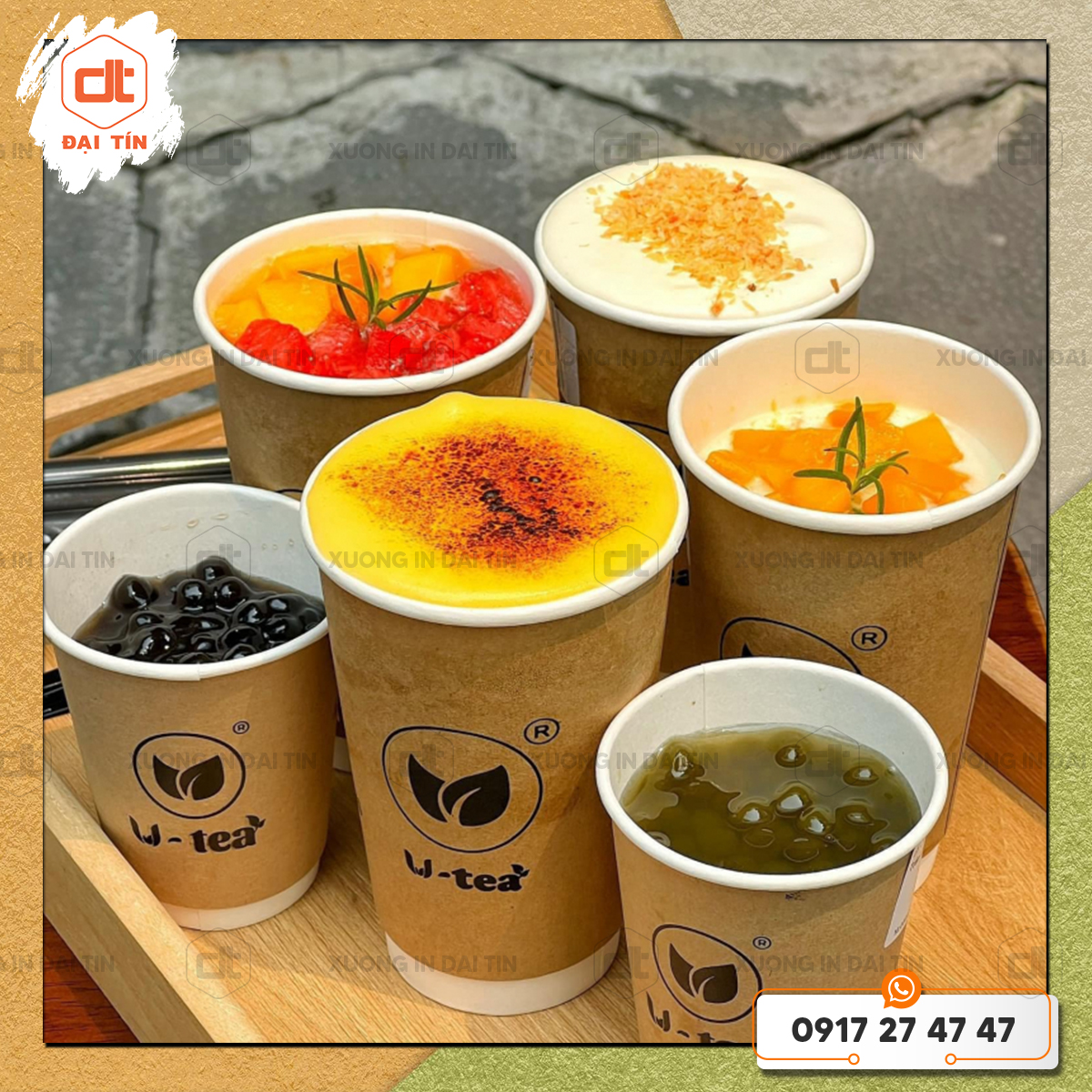 Ly giấy kraft 2 lớp
