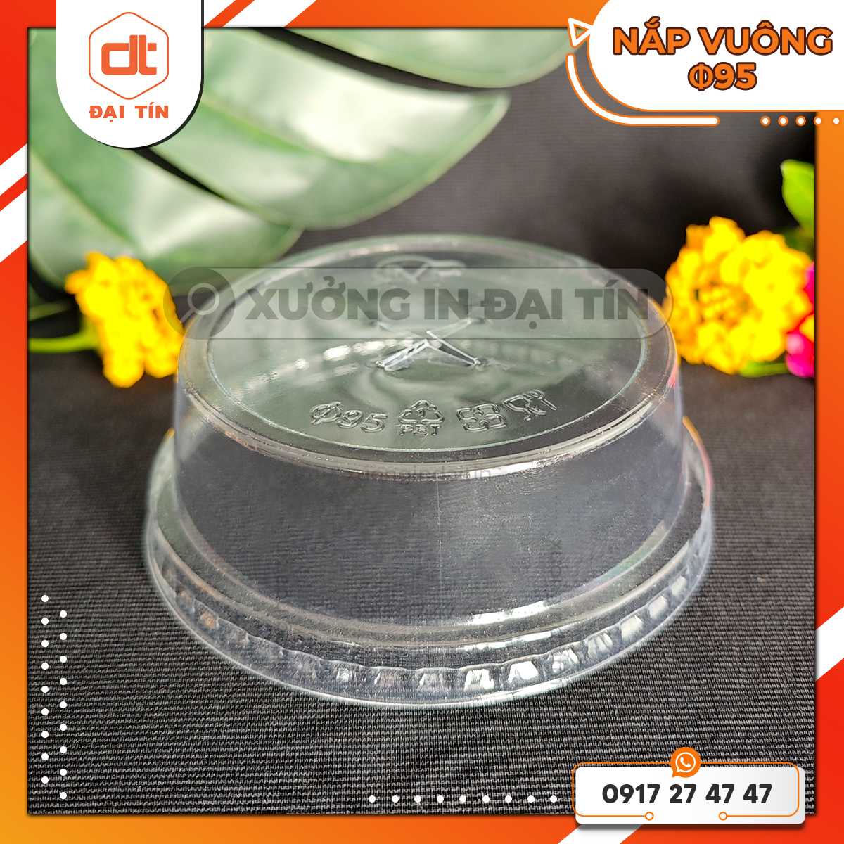 Nắp nhựa trong phi 95