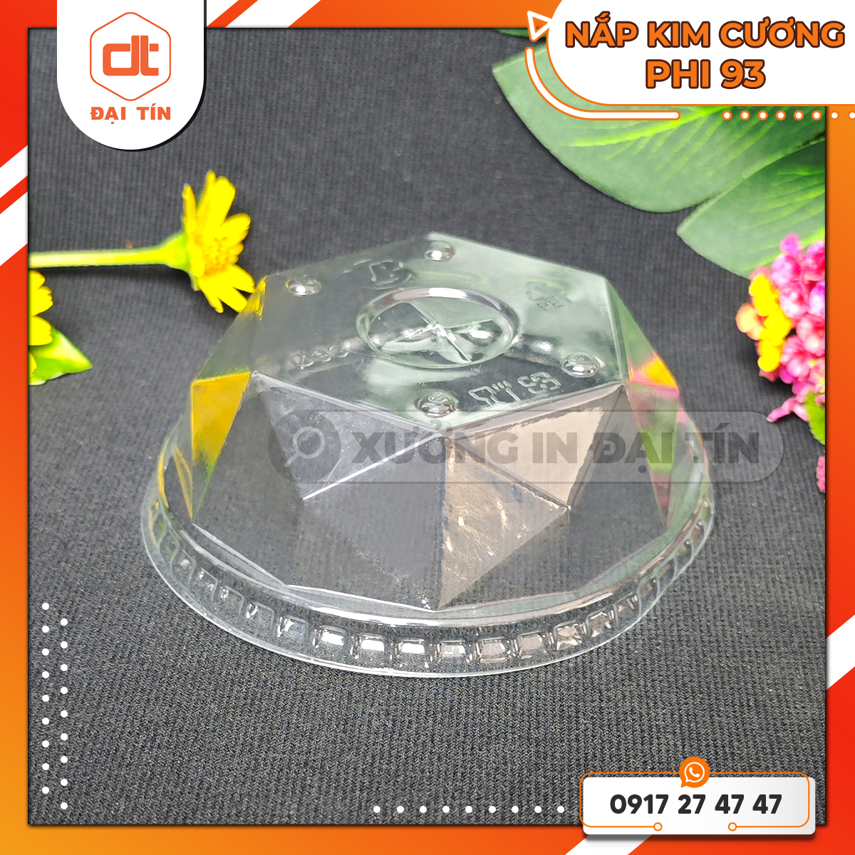 Nắp nhựa trong phi 93