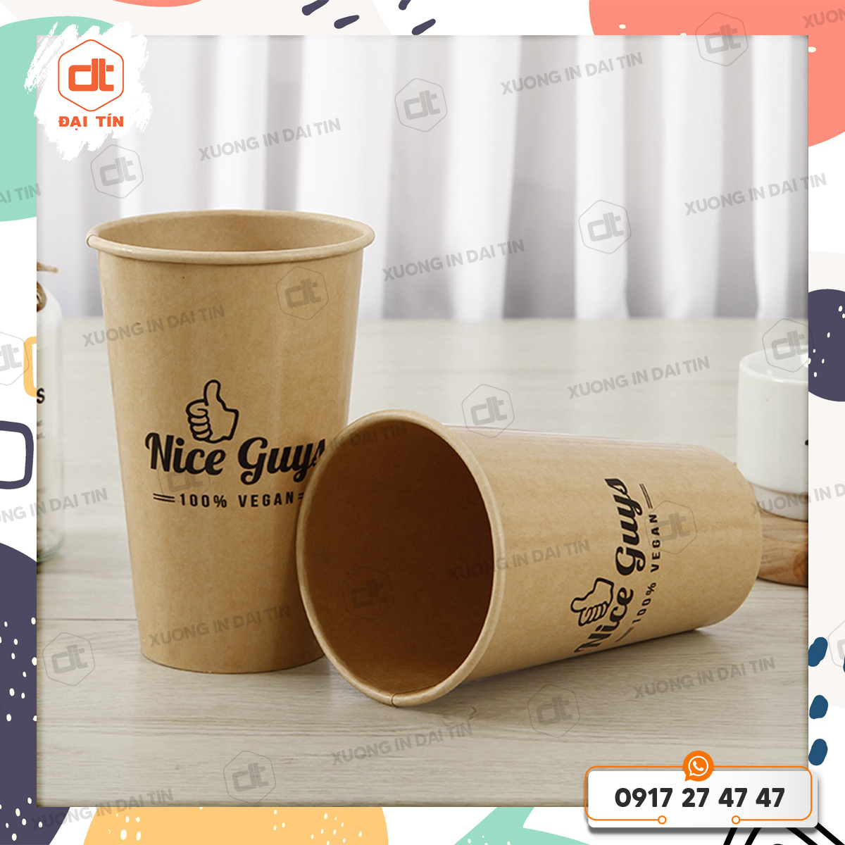 Ly giấy kraft 1 lớp