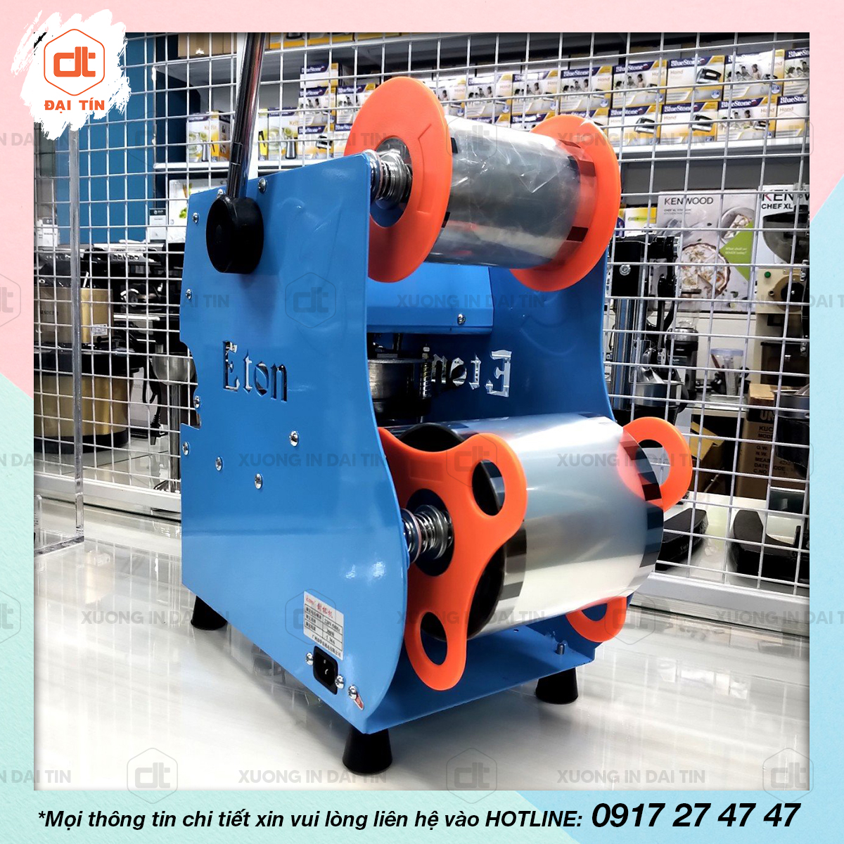 Máy ép miệng ly