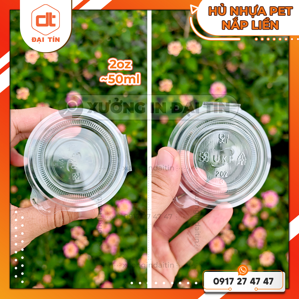 Hủ nhựa nắp liền