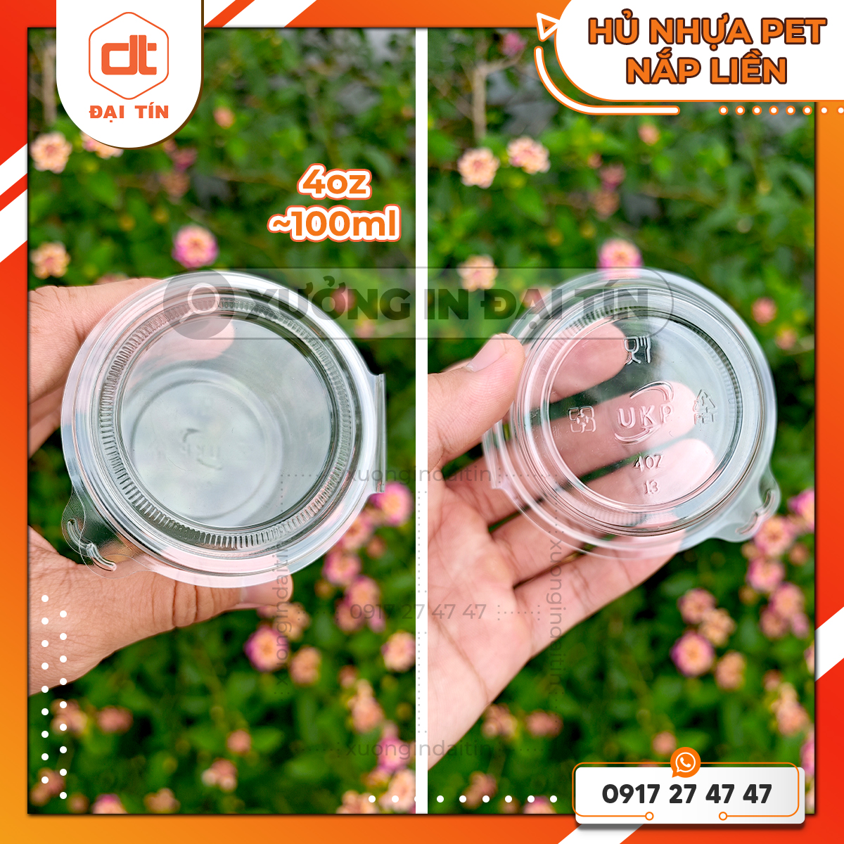 Hủ nhựa nắp liền