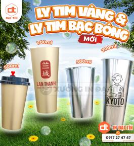LY ( CỐC ) TIM BẠC BÓNG & LY ( CỐC ) TIM VÀNG