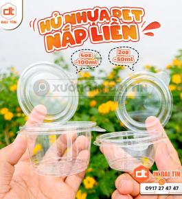 HỦ NHỰA PET NẮP LIỀN 50ML VÀ 100ML