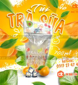 TÚI ZIP ĐỰNG TRÀ SỮA 700ML