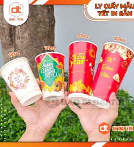 LY ( CỐC ) GIẤY TẾT NĂM 2025 ( MẪU NGẪU NHIÊN )