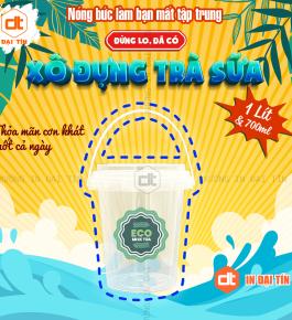 XÔ TRÀ SỮA 700ML, 1000ML